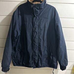 Vintage LL Bean Blue Gore Tex Sherpa Lined Polartec Coat Mens Large Tall